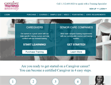 Tablet Screenshot of caregivertraininguniversity.com